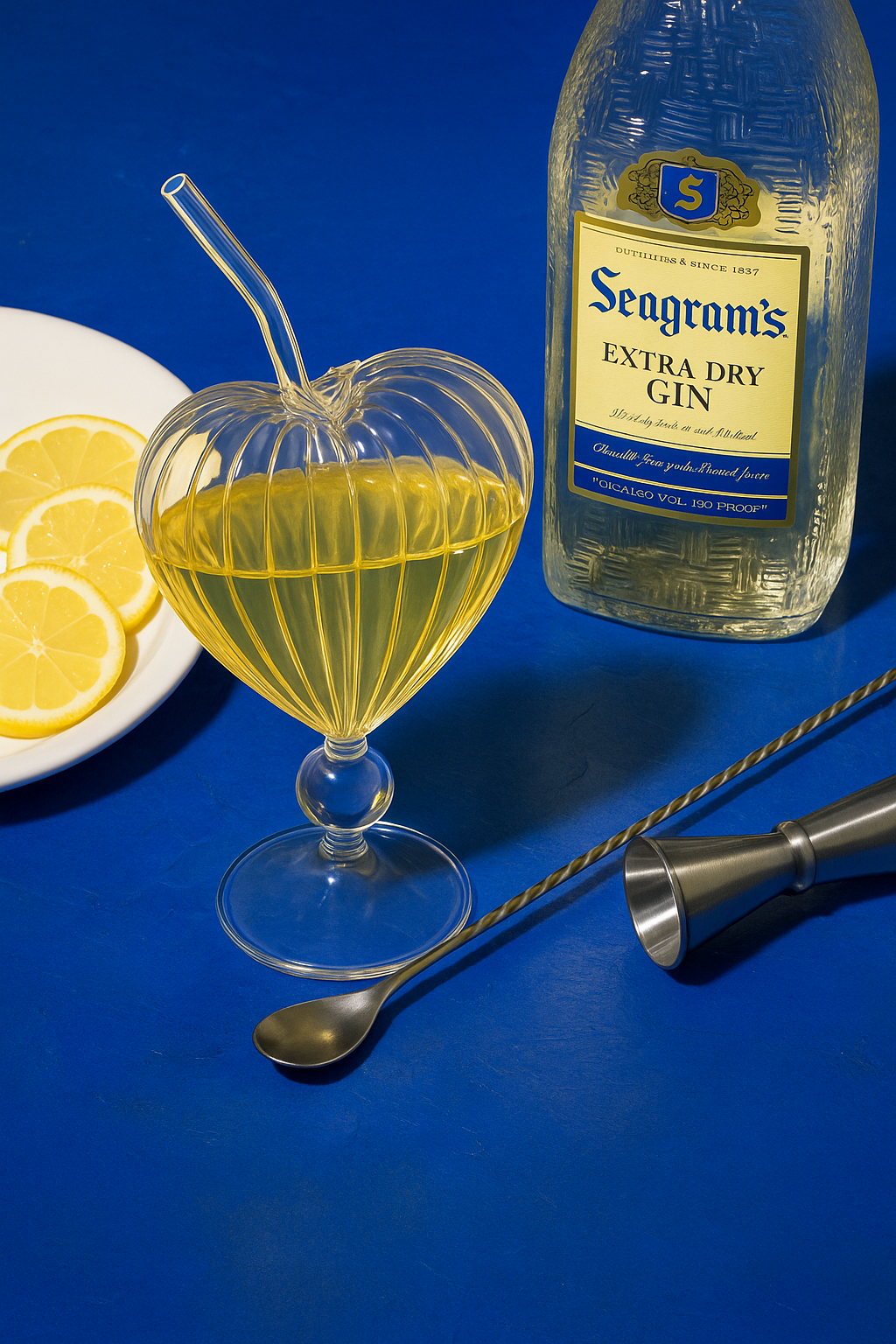 Lined Heart Cocktail Glass Set