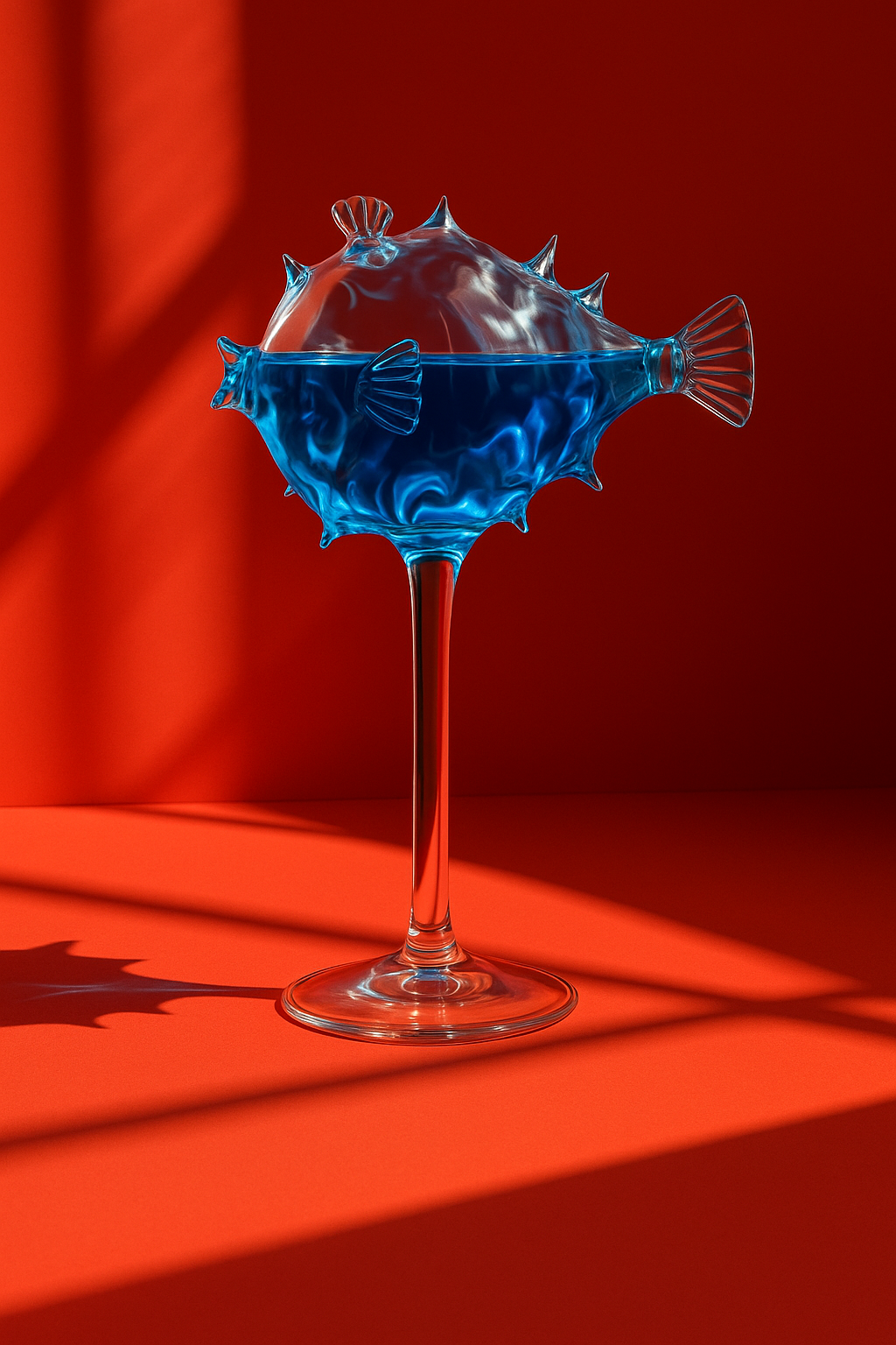Puffer Fish Cocktail Glass Set
