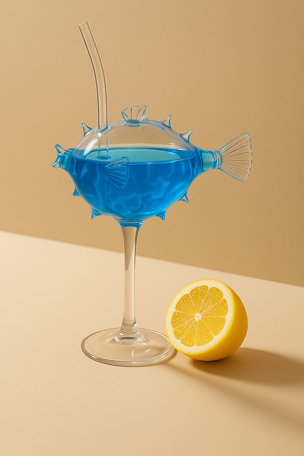 Puffer Fish Cocktail Glass Set