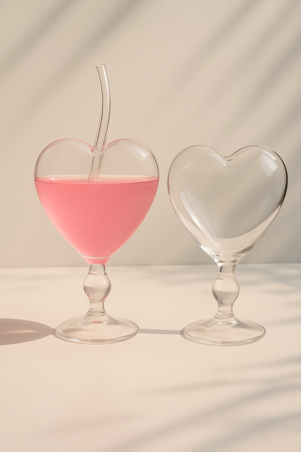 Heart Cocktail Glass Set