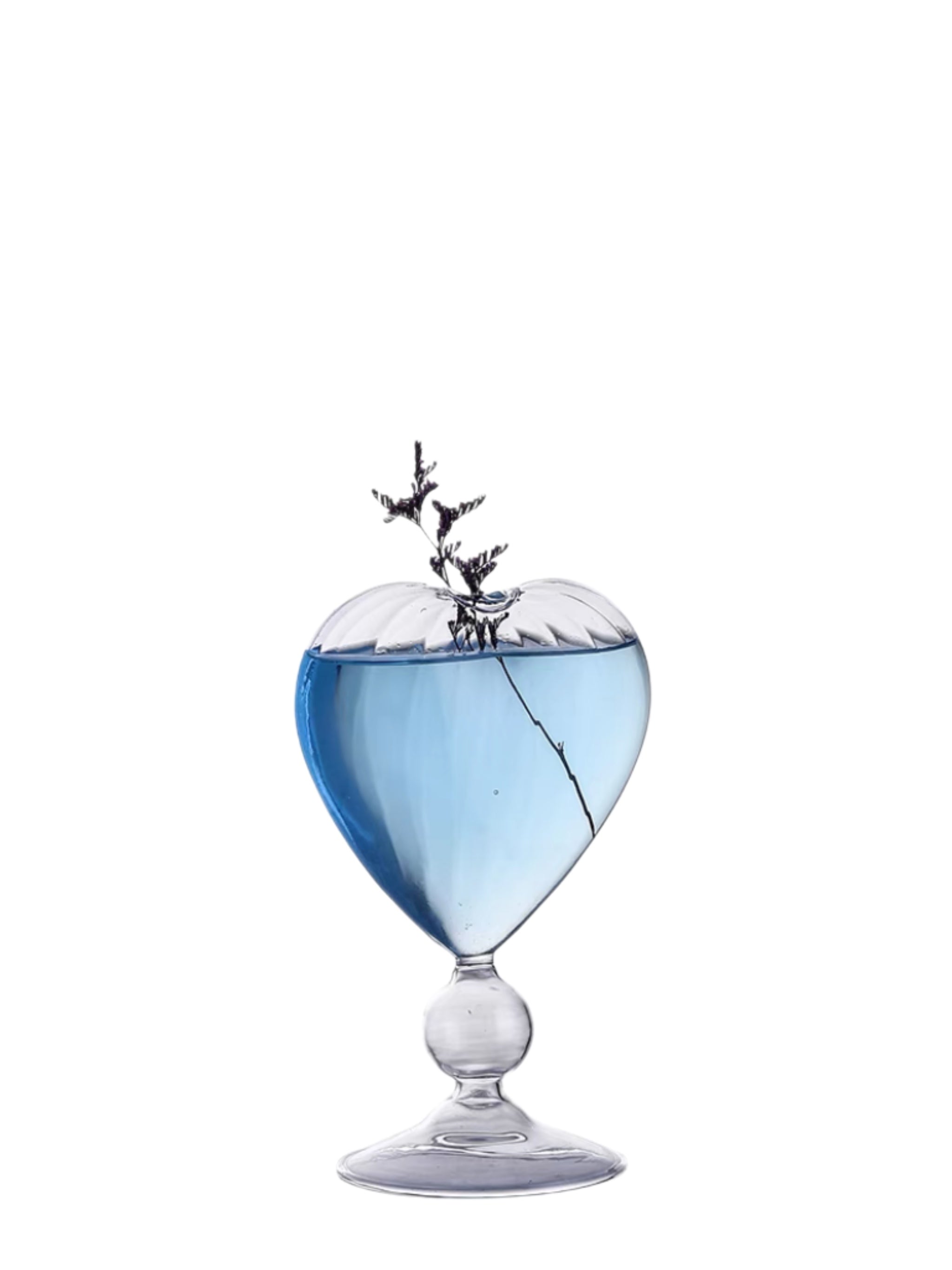 Lined Heart Cocktail Glass Set